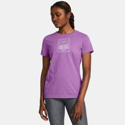 Under Armour Box Wordmark Originators Short Sleeve Provence Purple Ace