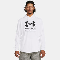 Under Armour Rival Terry Graphic Hoodie White Black