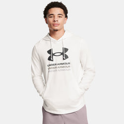 Under Armour Rival Terry Graphic Hoodie Onyx White Black