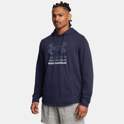 Under Armour Rival Terry Graphic Hoodie Midnight Navy Tech Blue