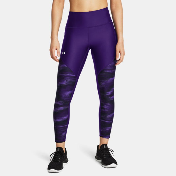 Under Armour Tech™ Printed Panel Ankle Leggings Purple Lavish White