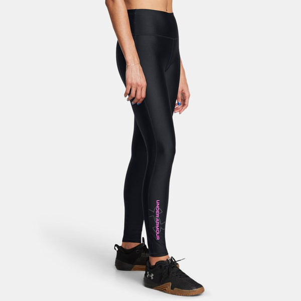 Under Armour Tech™ Branded Leggings Black Vivid Magenta Castlerock