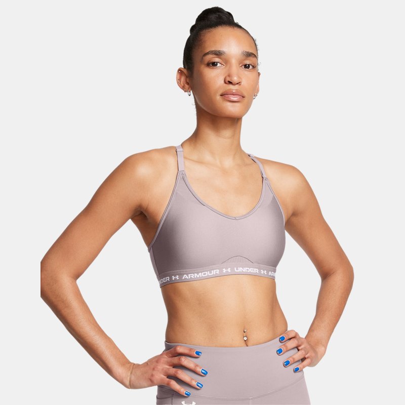 Under Armour Crossback Low Sports Bra Tetra Gray White