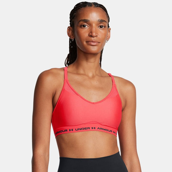 Under Armour Crossback Low Sports Bra Racer Red Black