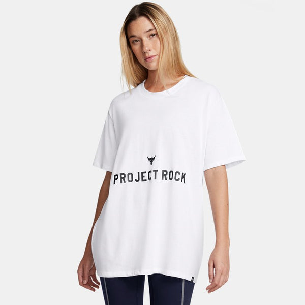 Under Armour Project Rock Campus T-Shirt White Black