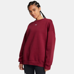 Under Armour Rival Fleece Oversized Crew Cardinal White