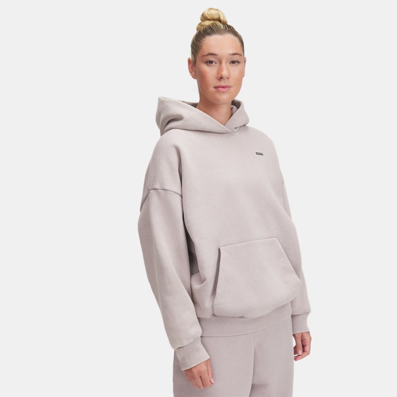 Under Armour Icon Heavyweight Fleece Oversized Hoodie Tetra Gray White