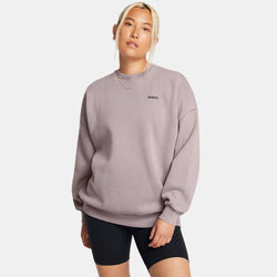 Under Armour Icon Heavyweight Fleece Oversized Crew Tetra Gray White