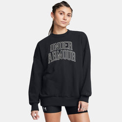 Under Armour Icon Heavyweight Terry Oversized Crew Black Summit White