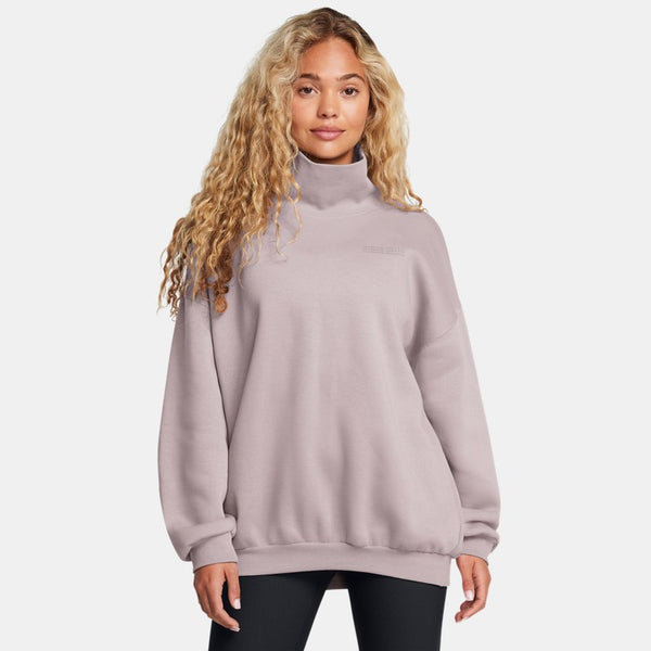 Under Armour Icon Fleece Oversized Mock Crew Tetra Gray Tetra Gray