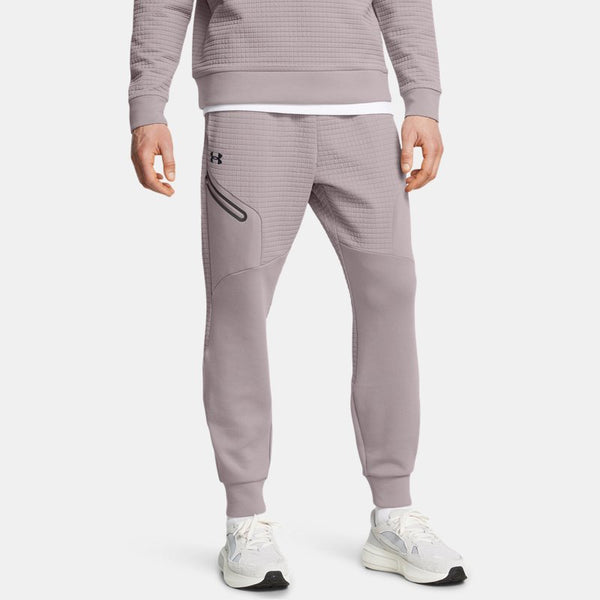 Under Armour Unstoppable Fleece Grid Joggers Tetra Gray Black