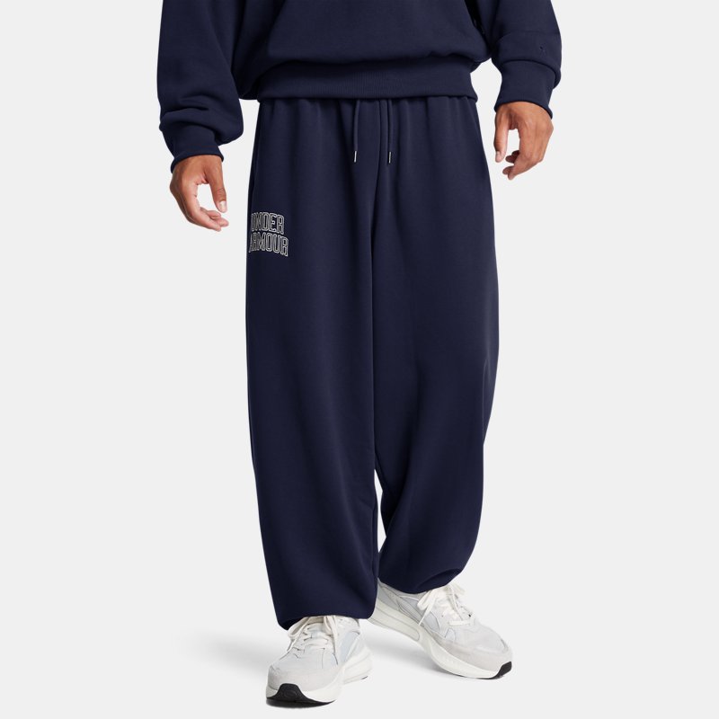 Under Armour Icon Heavyweight Terry Oversized Pants Midnight Navy Summit White