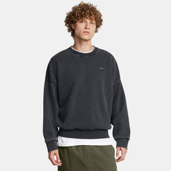 Under Armour Icon Heavyweight Fleece Wash Oversized Crew Black White