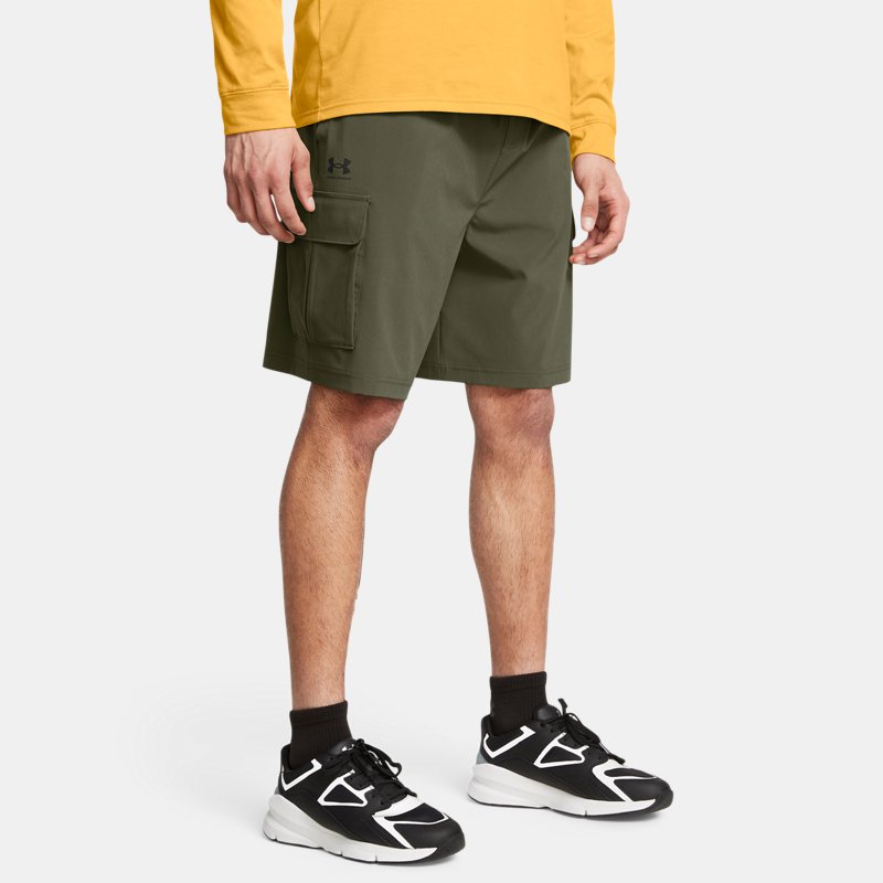 Under Armour Vibe Woven Cargo Shorts Marine OD Green Black