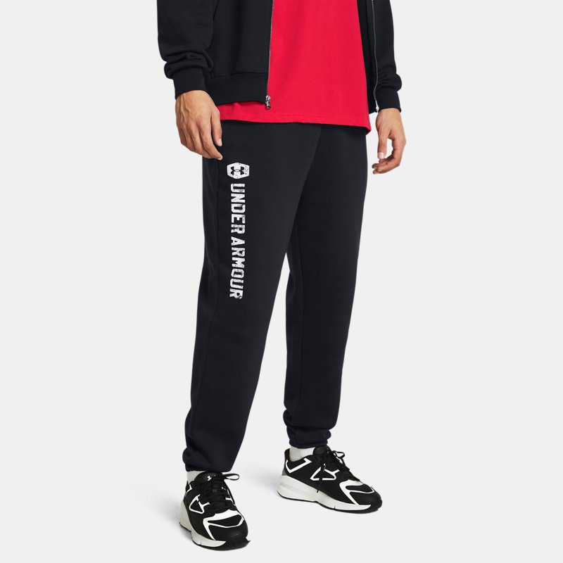 Under Armour Icon Fleece Joggers Black White