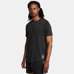 Under Armour Run Anywhere T-Shirt Black Tetra Gray White