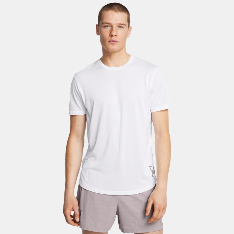 Under Armour Run Anywhere T-Shirt White Tetra Gray Black