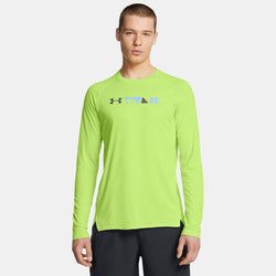 Under Armour Trail Run Graphic Long Sleeve Morph Green Anthracite Reflective