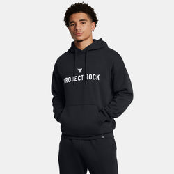 Project Rock Icon Fleece Hoodie Black White