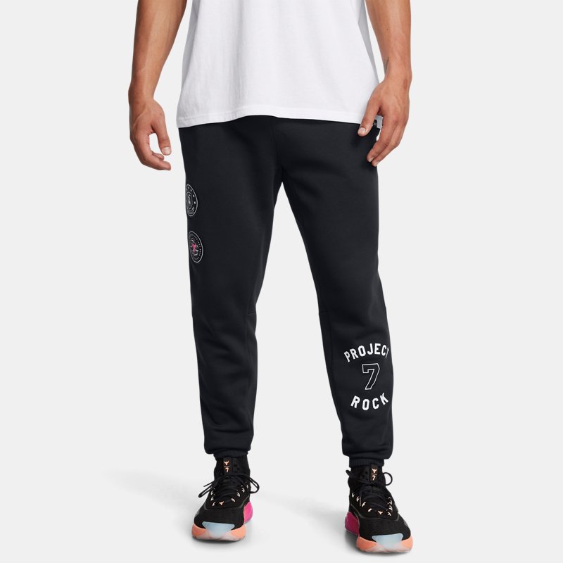 Project Rock Icon Fleece Joggers Black White