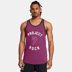 Project Rock Mesh Badge Of Honor Tank Purple Gemini White