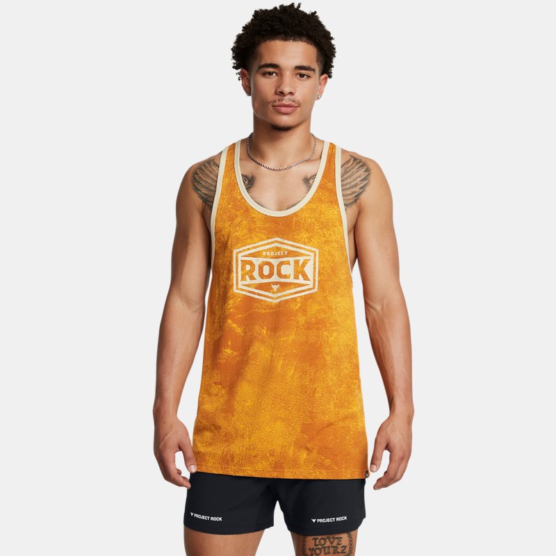 Project Rock Tools Of The Trade Racer Tank Golden Yellow Silt