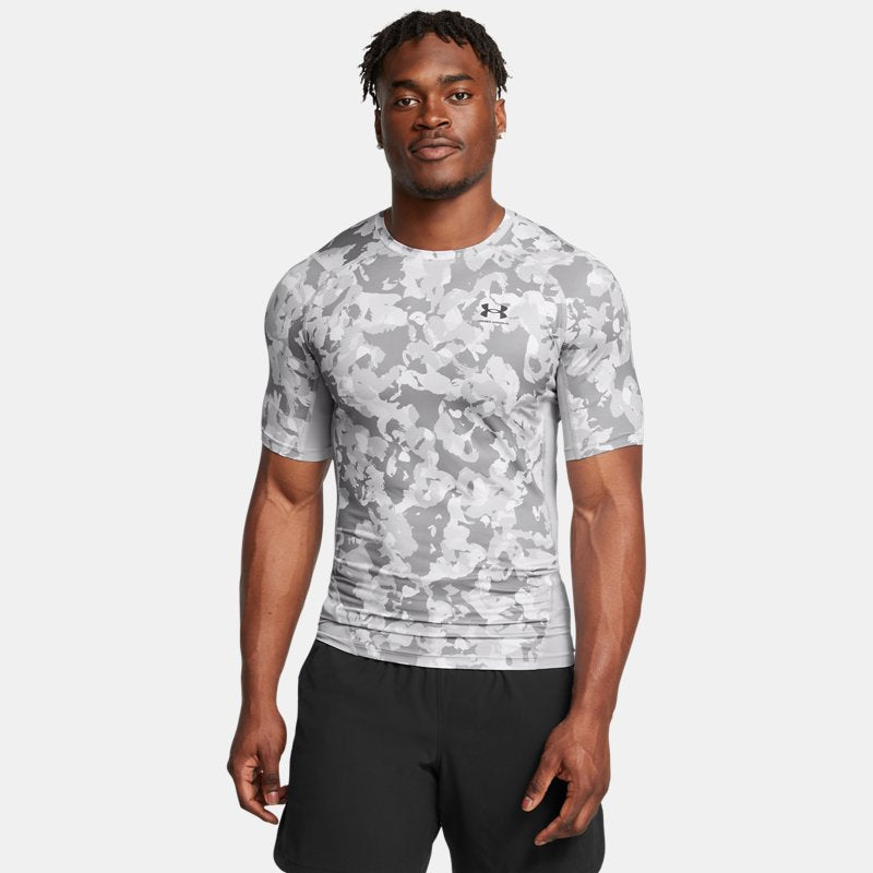 HeatGear® Printed Short Sleeve Mod Gray Black