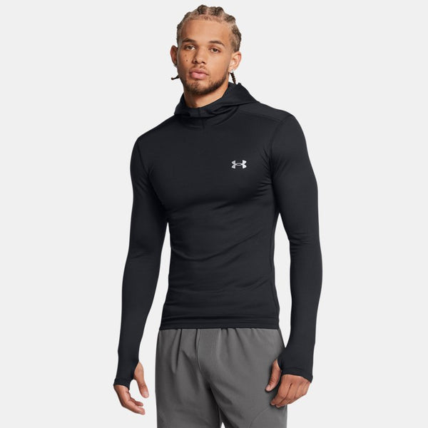 ColdGear® Elite Scuba Hoodie Black Metallic Silver