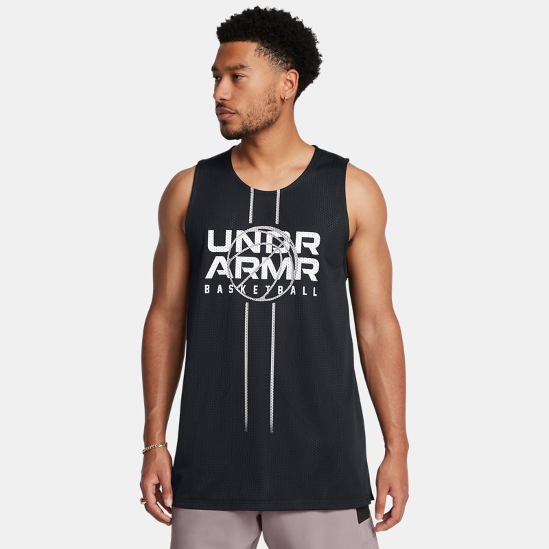 Under Armour Zone Reversible Jersey Black Tetra Gray White