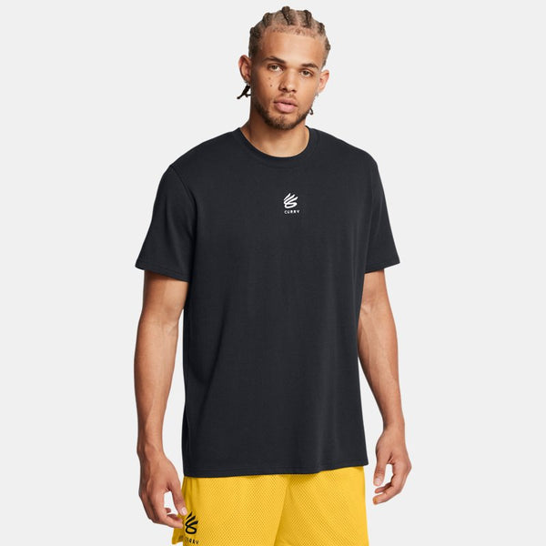 Under Armour Curry Logo Heavyweight T-Shirt Black White