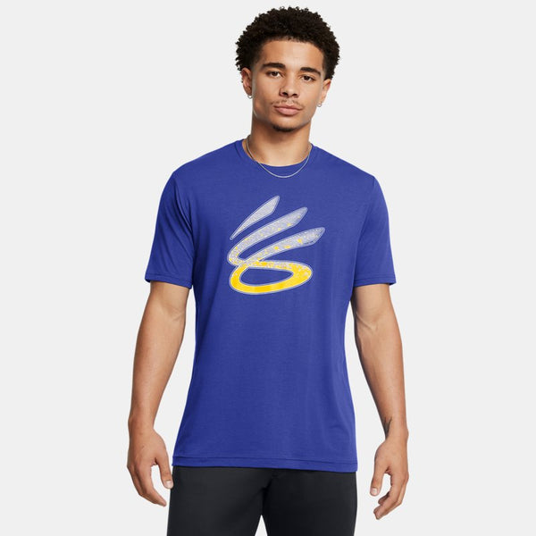 Under Armour Curry Logo Trend T-Shirt Royal White Taxi