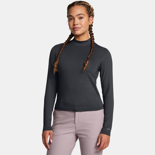 Under Armour Drive Mock Long Sleeve Black Anthracite Castlerock