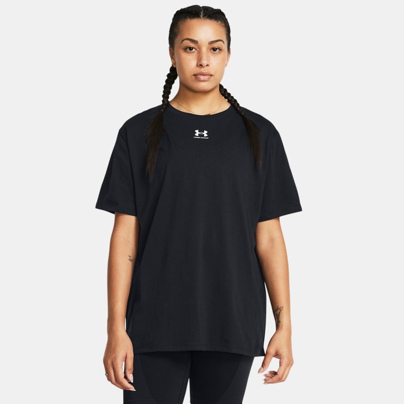 Under Armour Campus Oversize Short Sleeve Black White