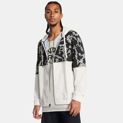 Under Armour Zone Woven Printed Jacket White Clay Retro Green White Clay