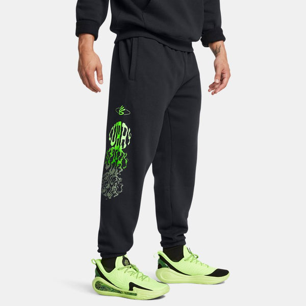 Under Armour Curry Splash Graphic Joggers Black Hyper Green