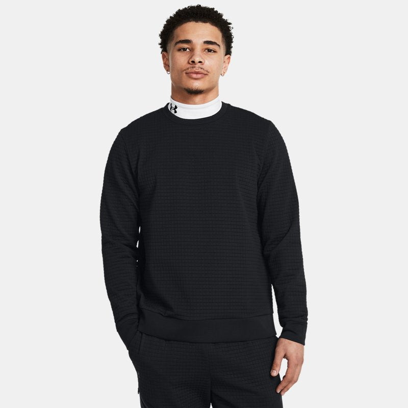 Under Armour Unstoppable Fleece Grid Crew Black