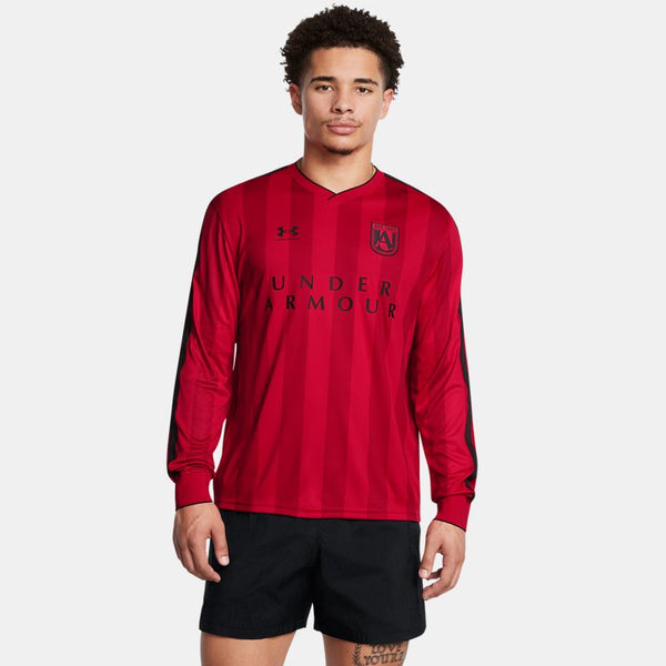 Under Armour Terrace Long Sleeve Jersey Inferno Red Black