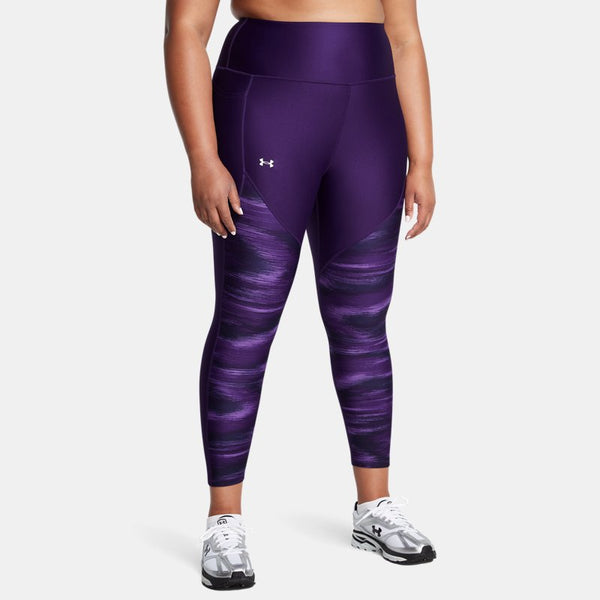 Under Armour Tech™ Printed Panel Ankle Leggings Purple Lavish White