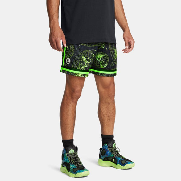 Under Armour Curry Statement Shorts Black Hyper Green