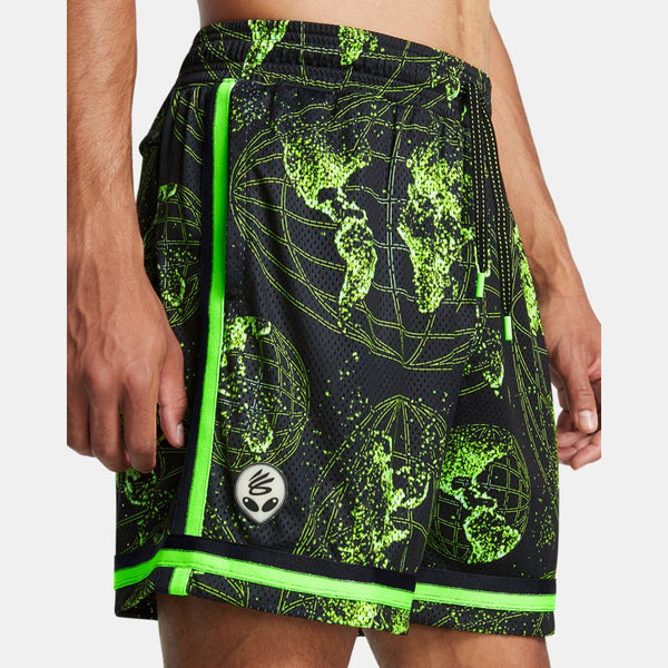 Curry Statement Shorts Black Hyper Green