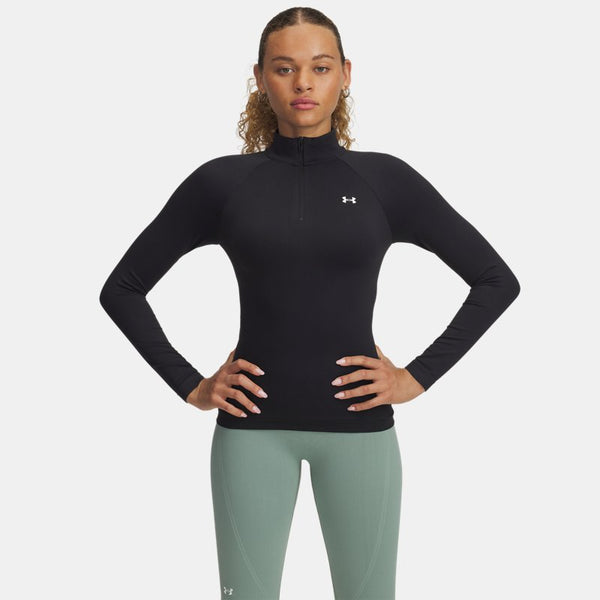 Under Armour Vanish Seamless ¼ Zip Black White