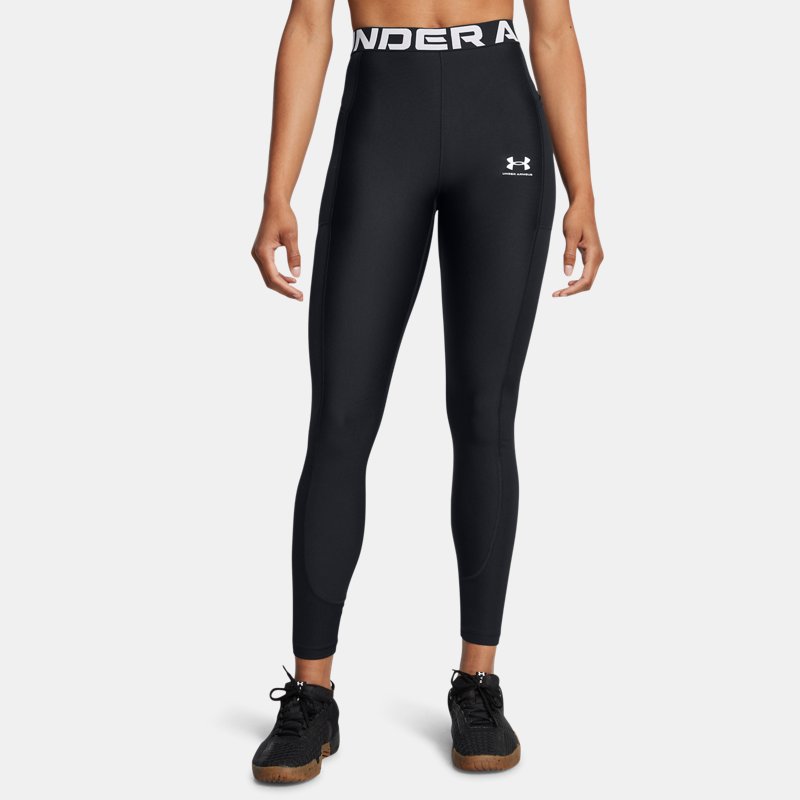 HeatGear® Rib Leggings Black White