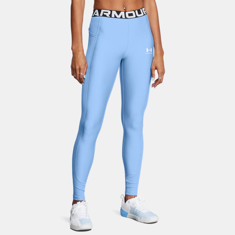 HeatGear® Rib Leggings Horizon Blue White