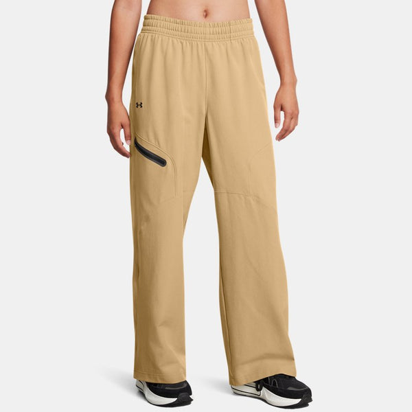 Under Armour Unstoppable Woven Wide Leg Pants Camel Black