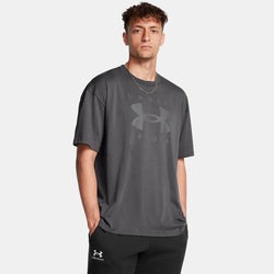 Under Armour Heavyweight Oversized Branded Short Sleeve Castlerock Titan Gray