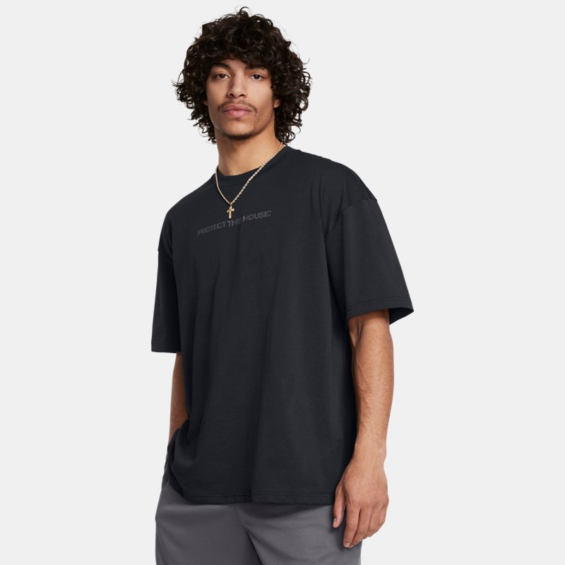 Under Armour PTH Pack Heavyweight Oversized Short Sleeve Black Pitch Gray