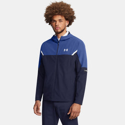 Under Armour Vanish Woven Utility Jacket Midnight Navy Tech Blue Reflective