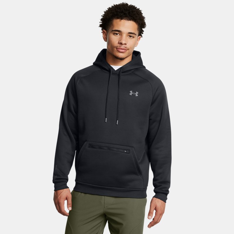 Armour Fleece® Pro Kanga Hoodie Black Castlerock