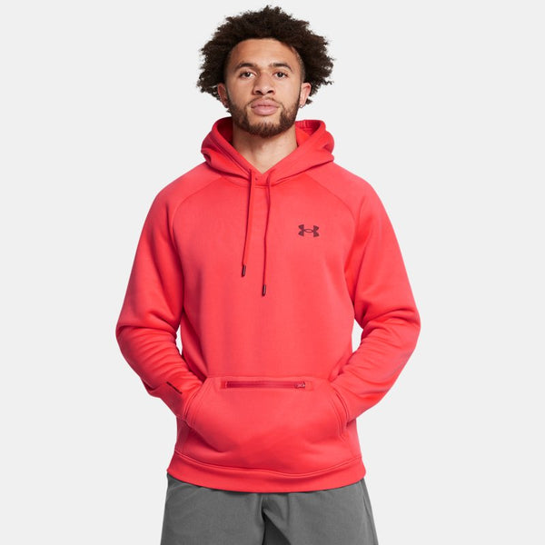 Armour Fleece® Pro Kanga Hoodie Racer Red Black