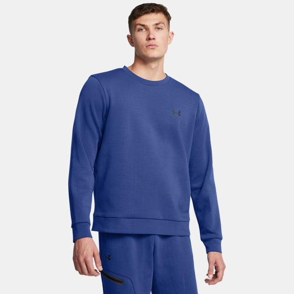 Under Armour Unstoppable Fleece Crew Tech Blue Black